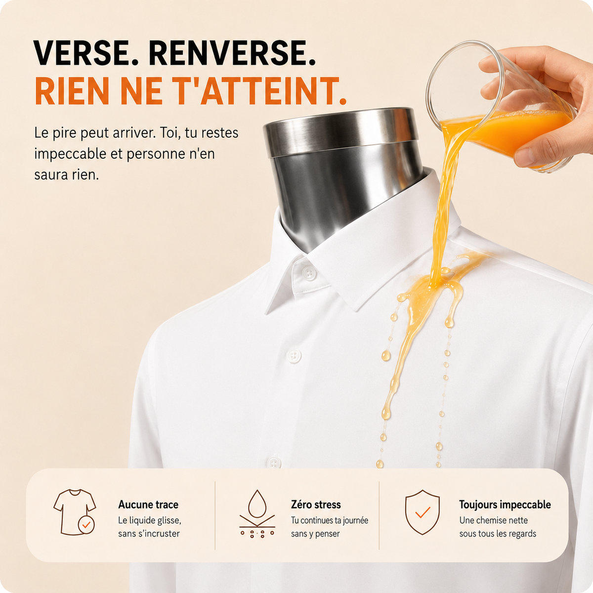 Chemise premium anti-taches