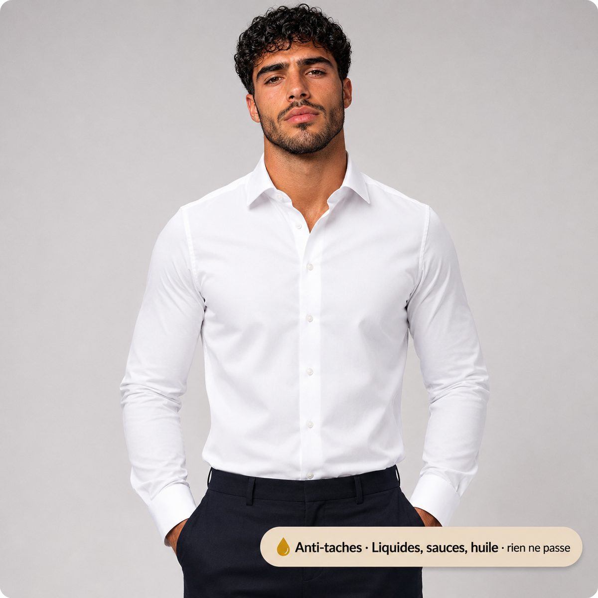Chemise premium anti-taches